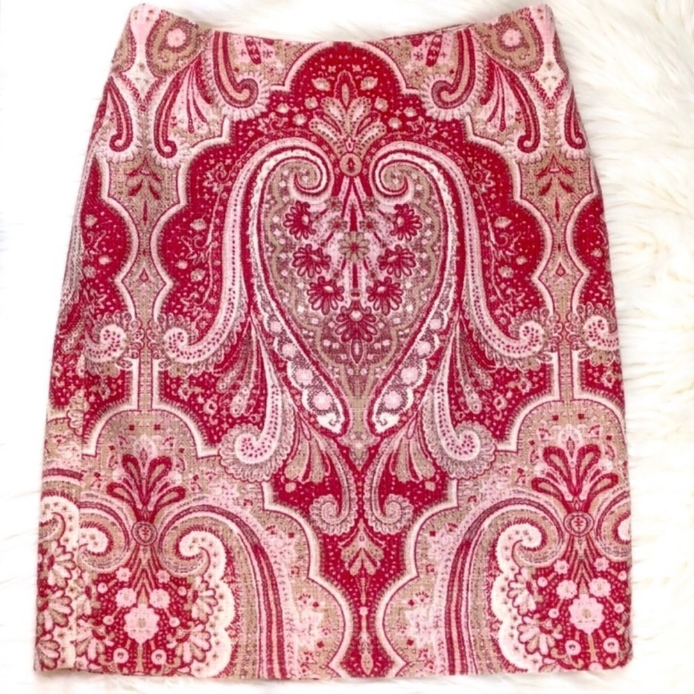 Tommy Hilfiger Paisley Pencil Skirt EUC